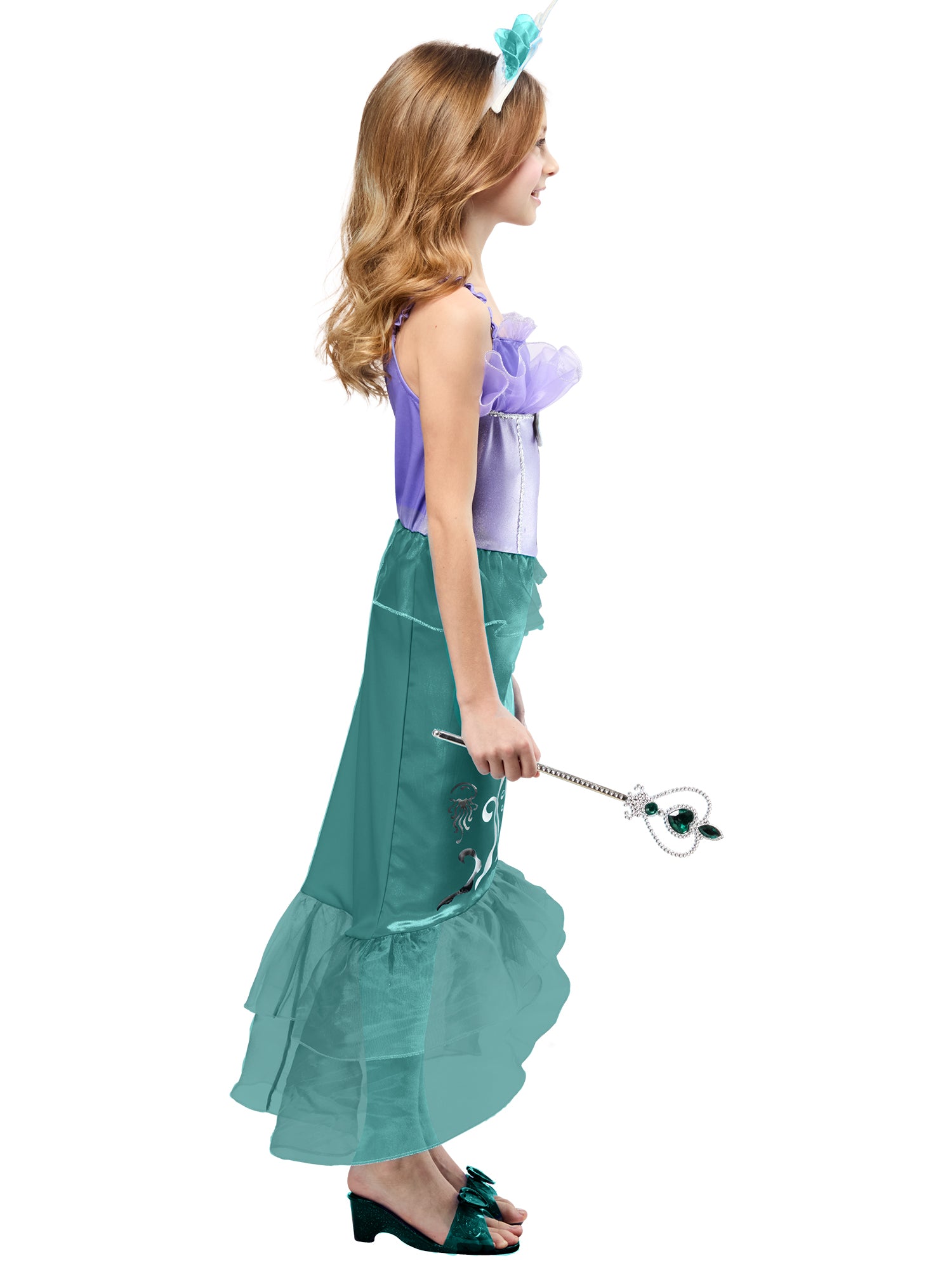 Girls' Mermaid Princess Dress and Headband - costumes.com