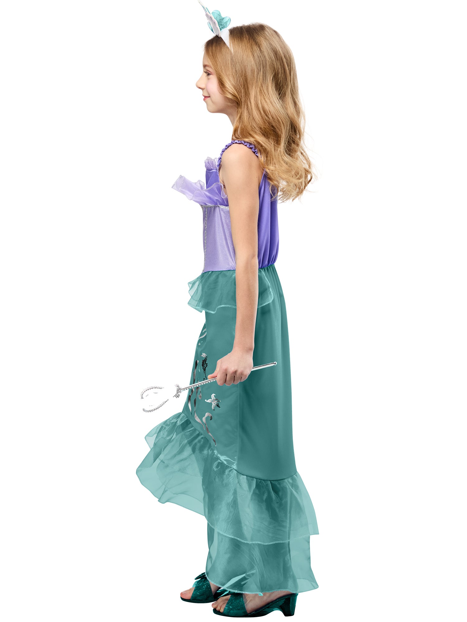 Girls' Mermaid Princess Dress and Headband - costumes.com