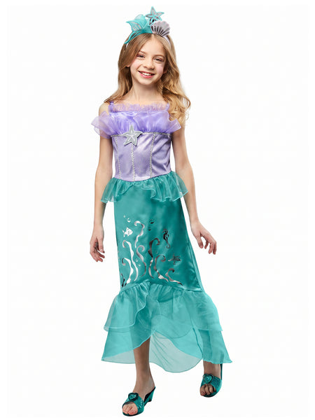 Girls' Mermaid Princess Dress and Headband