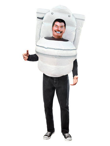 Adult Skibidi Toilet Inflatable Costume with Mask