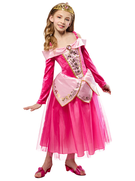 Girls' Pink Sleeping Princess Dress and Tiara