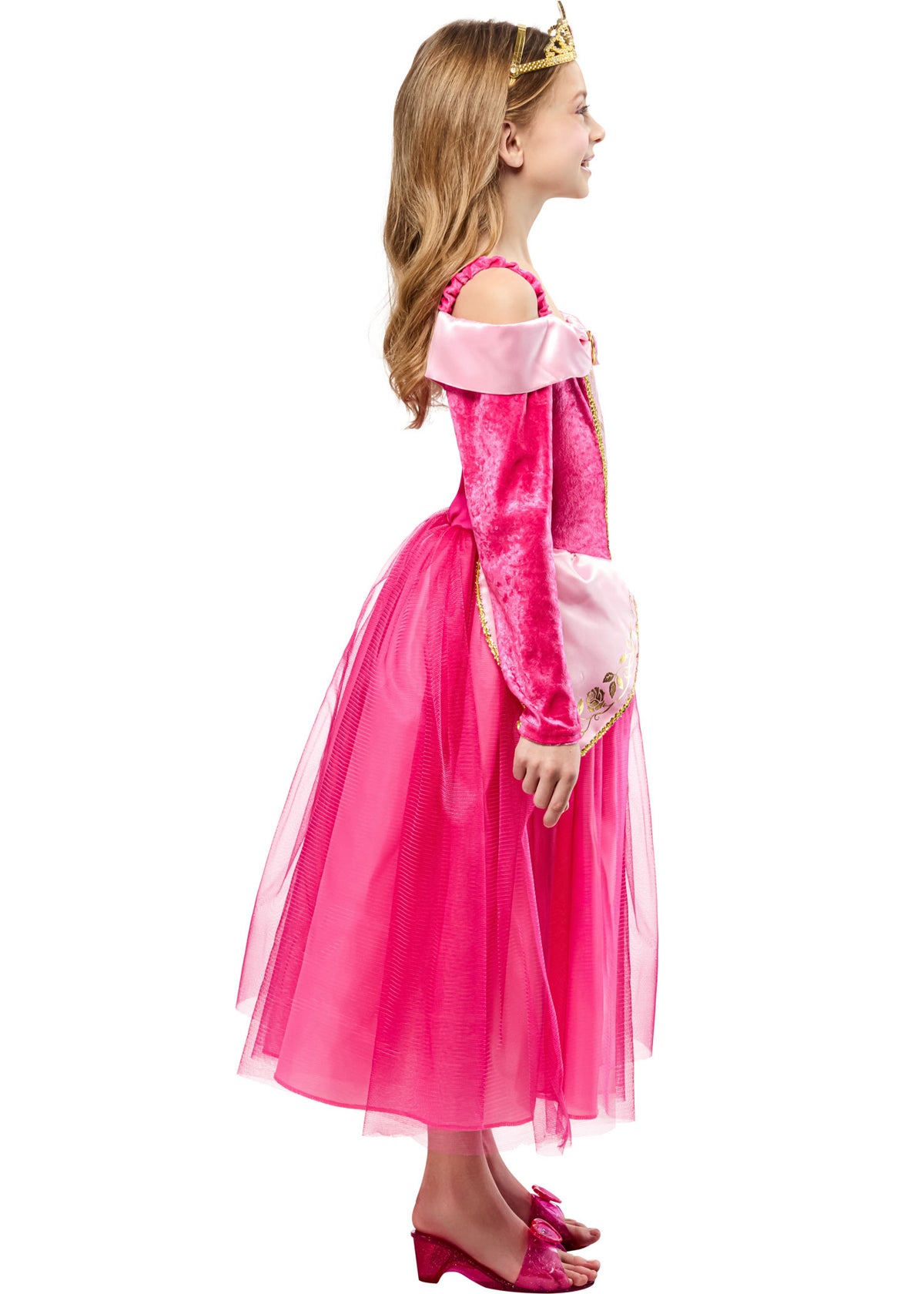Girls' Pink Sleeping Princess Dress and Tiara - costumes.com