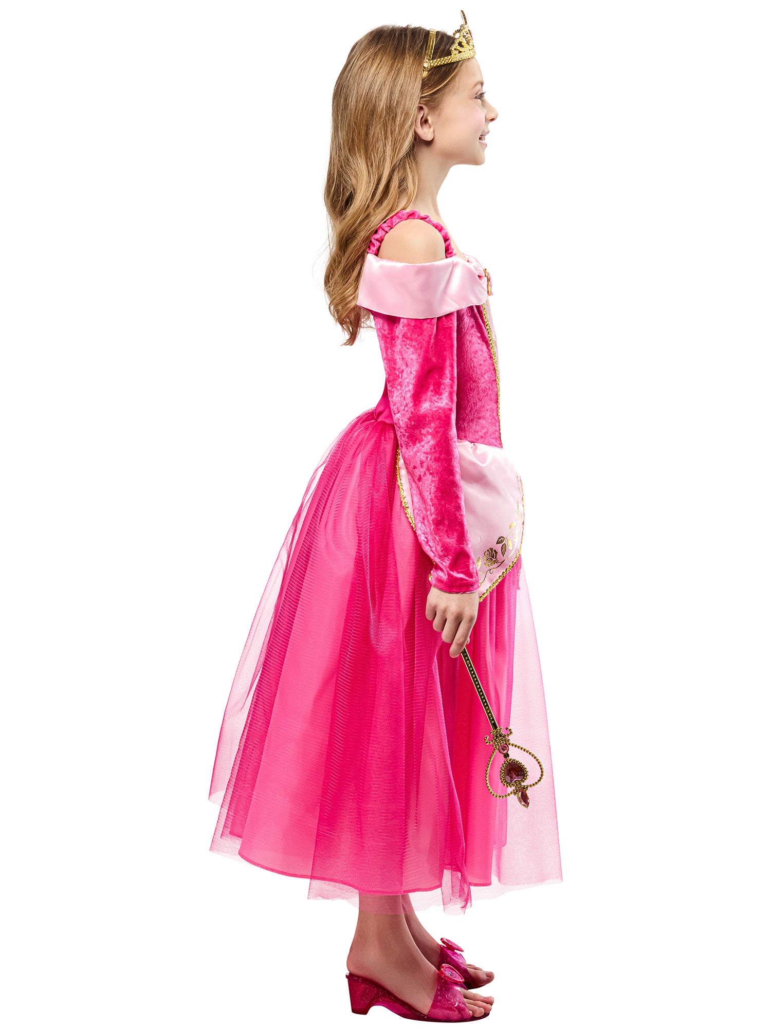 Girls' Pink Sleeping Princess Dress and Tiara - costumes.com