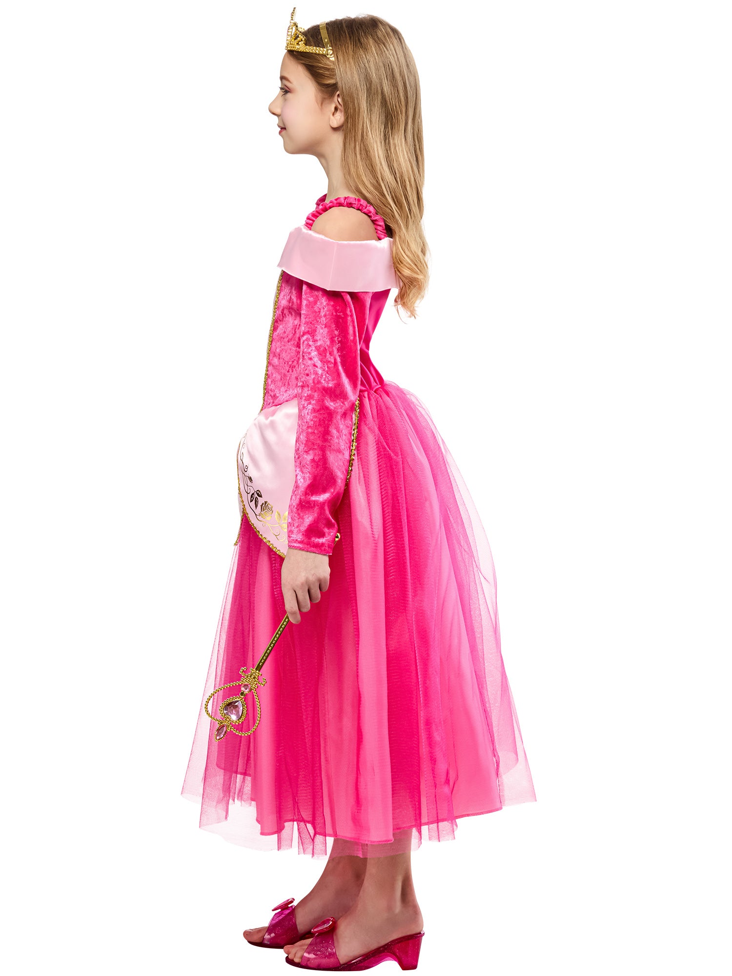 Girls' Pink Sleeping Princess Dress and Tiara - costumes.com