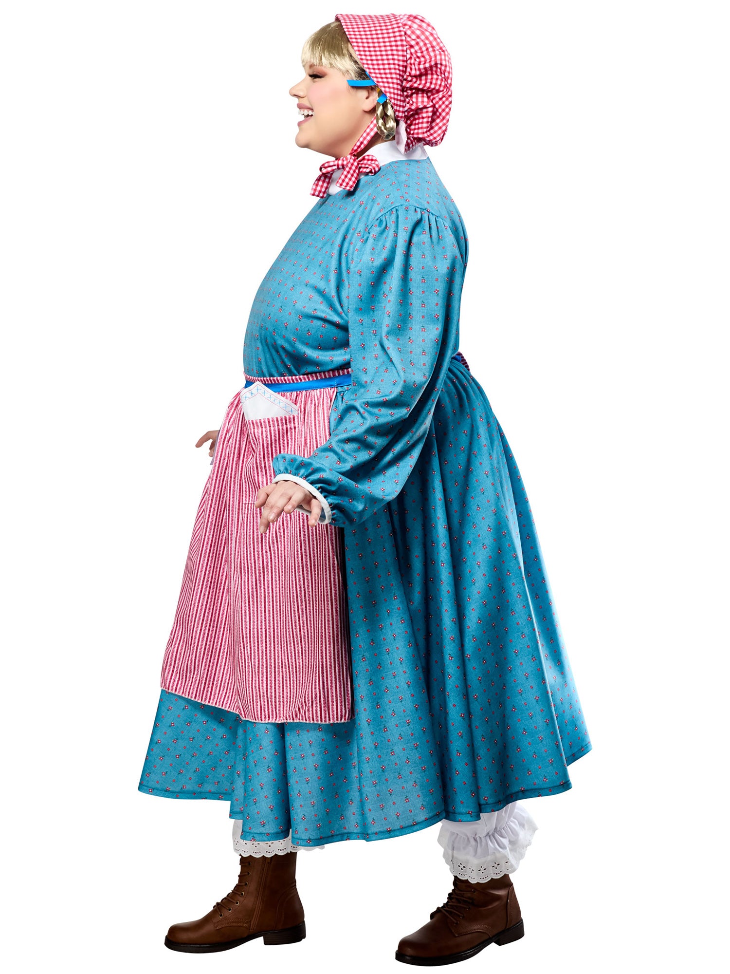 Women's Plus Size American Girl Kirsten Larson Dress with Bonnet Costume Set - costumes.com