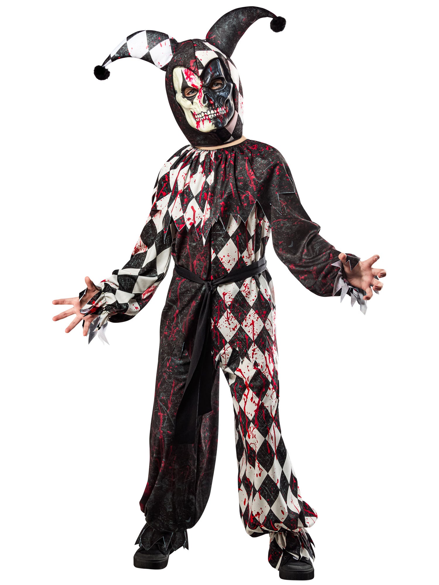 Boys' Bloody Jester Costume with Mask - costumes.com