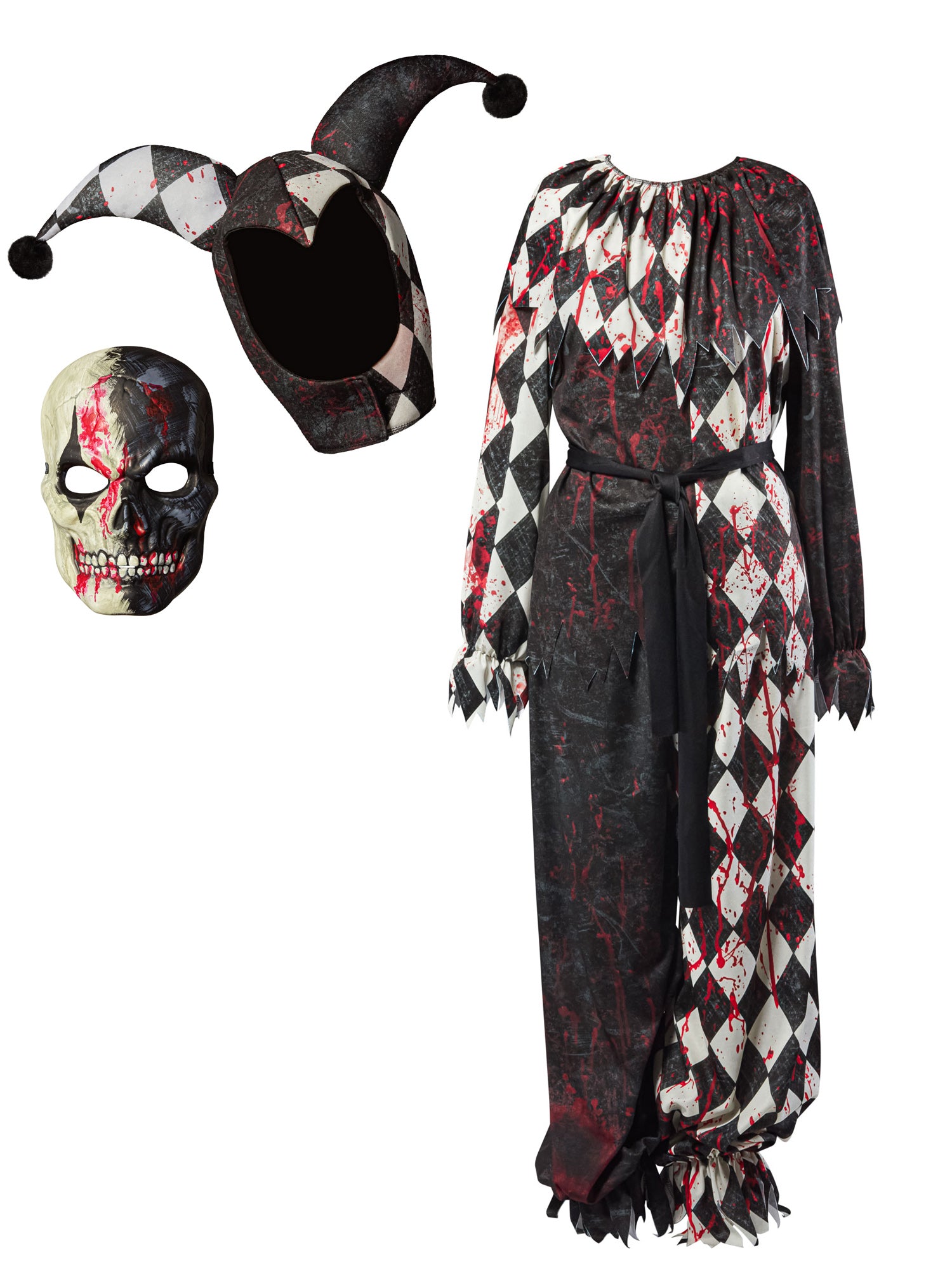 Boys' Bloody Jester Costume with Mask - costumes.com