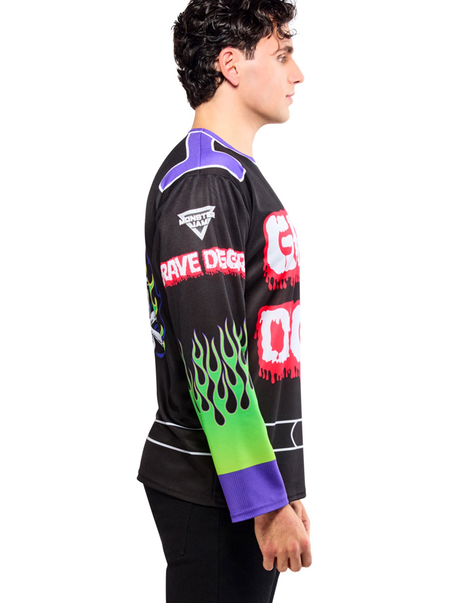 Men's Monster Jam Grave Digger Top and Mask - costumes.com