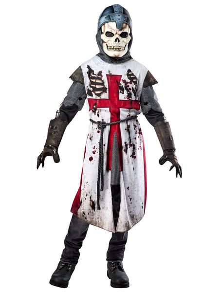 Boys' Skeleton Knight Crusader Costume with Mask
