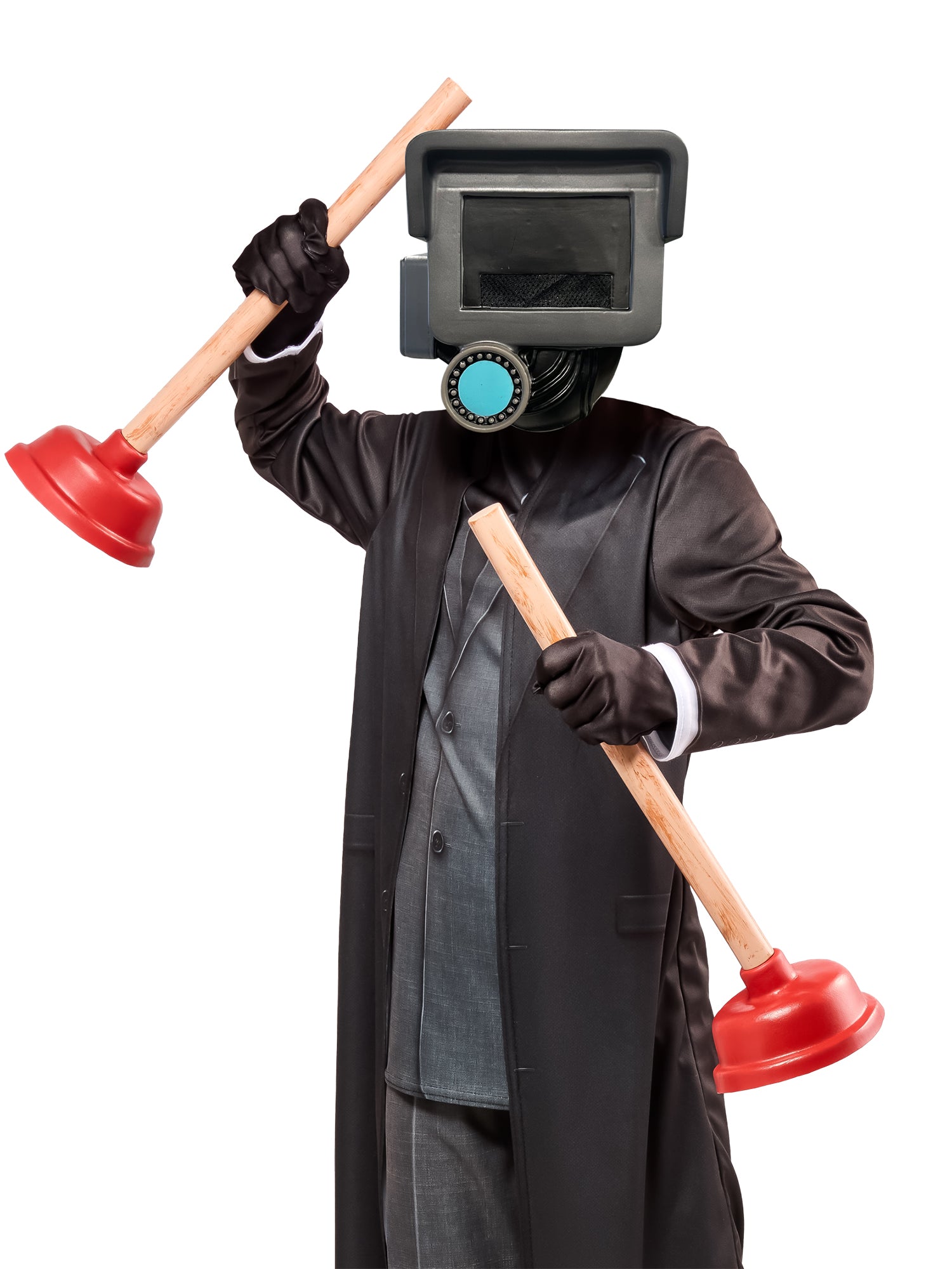 Boys' Skibidi Toilet Plungerman Costume - Deluxe - costumes.com