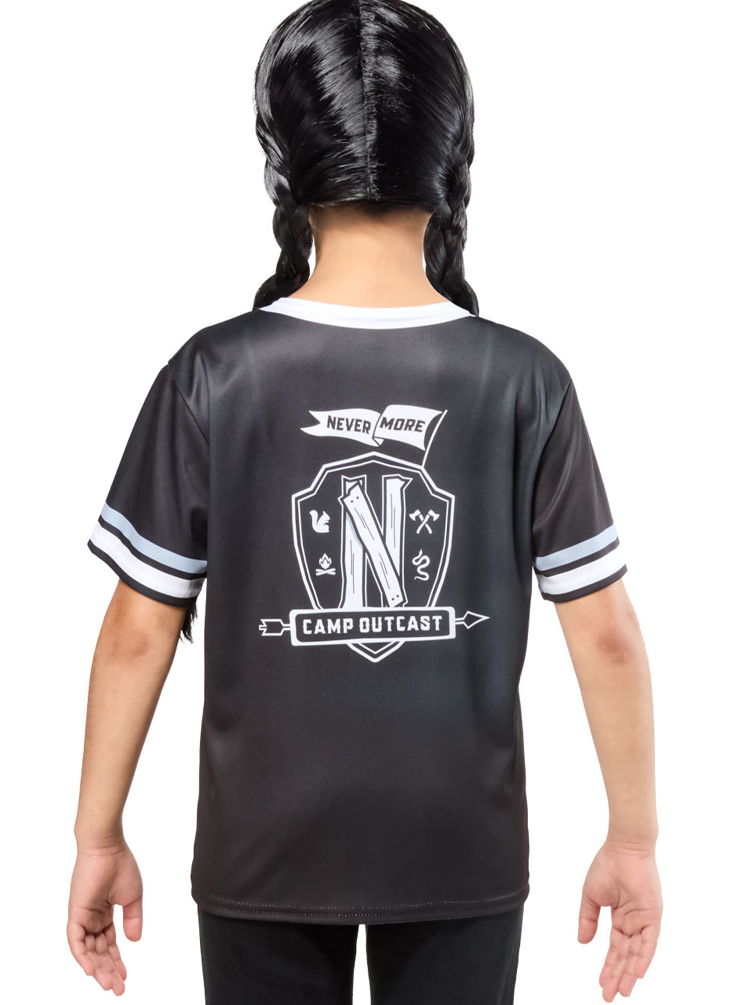 Girls' Wednesday Nevermore Academy Ophelia Hall Black Top - costumes.com