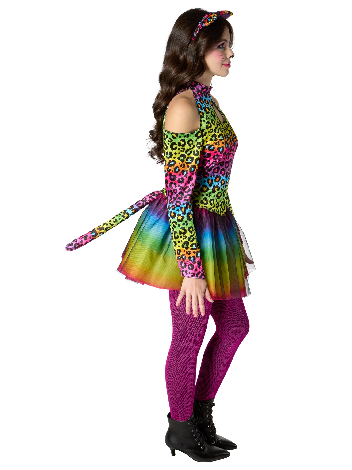 Girls' Junior Neon Leopard Costume - costumes.com