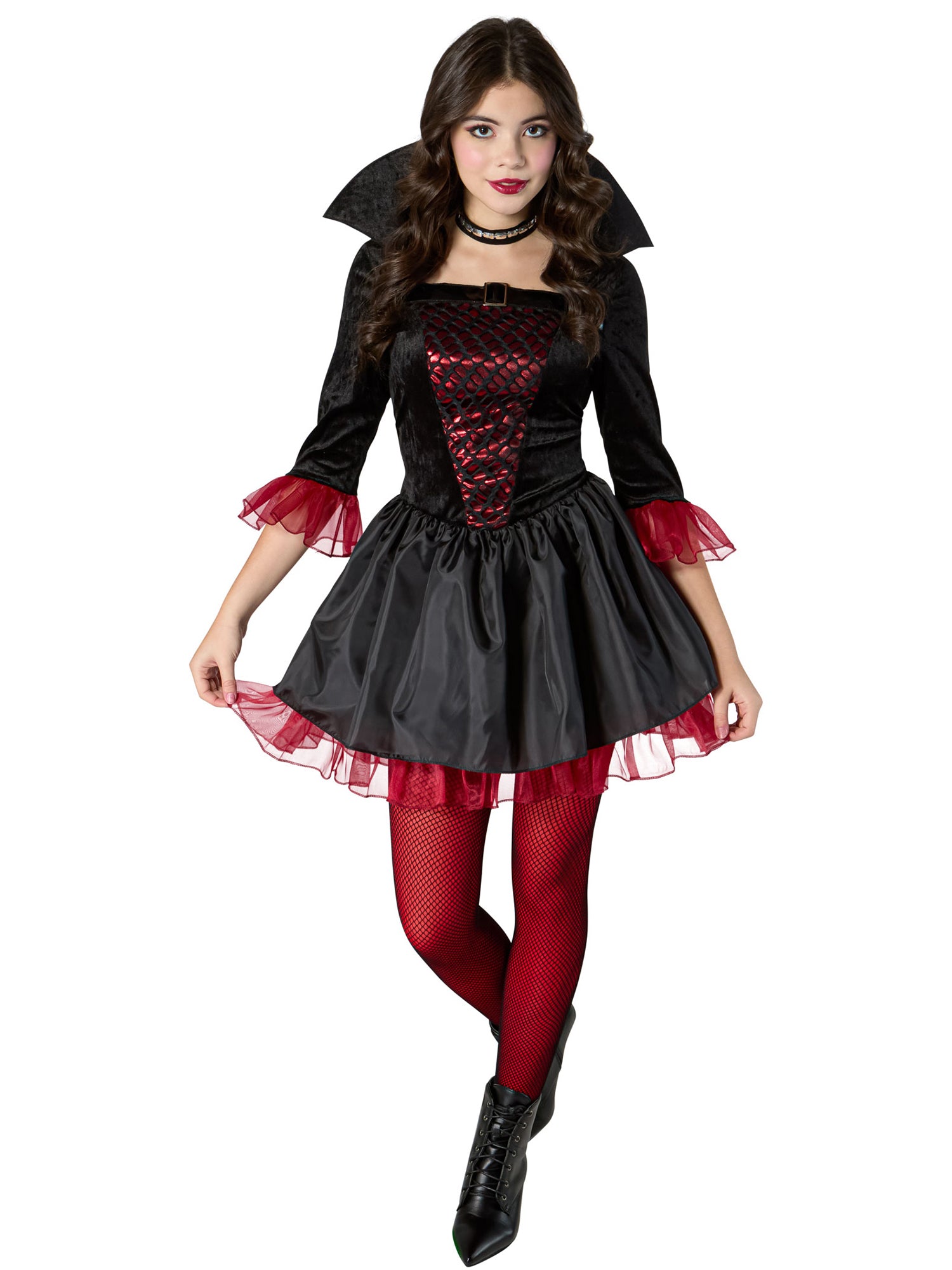Girls' Junior Scarlet Vampiress Costume - costumes.com