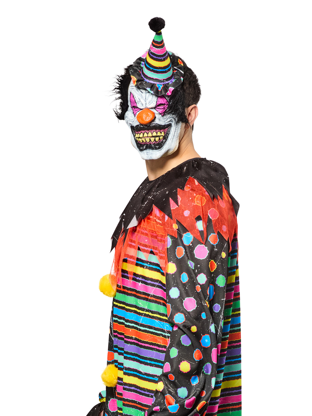 Men's Neon Clown Creep Costume with Mask - costumes.com