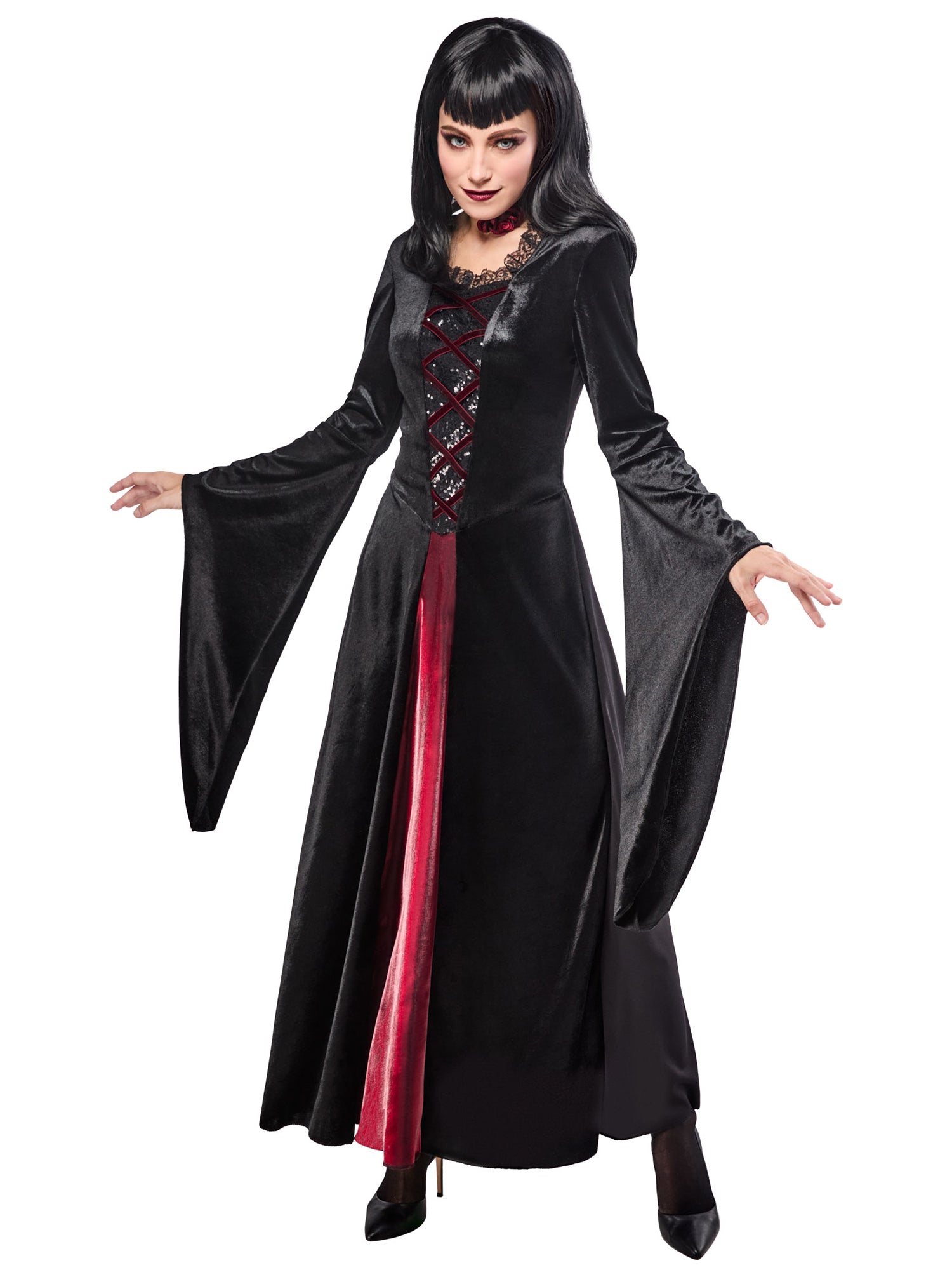 Women's Gothic Chic Dress with Choker - costumes.com
