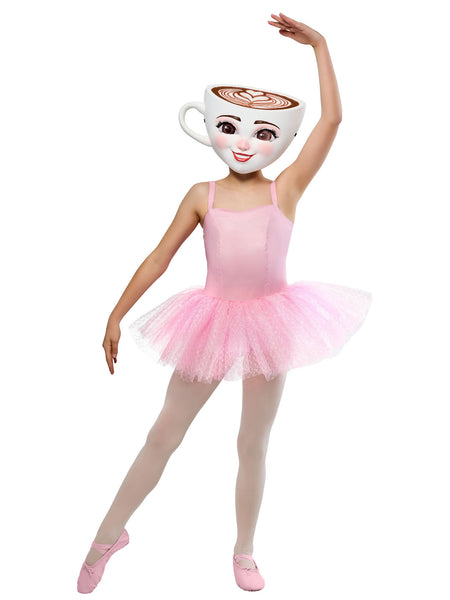 Girls' Brainrot Ballerina Cappucina Costume with Mask