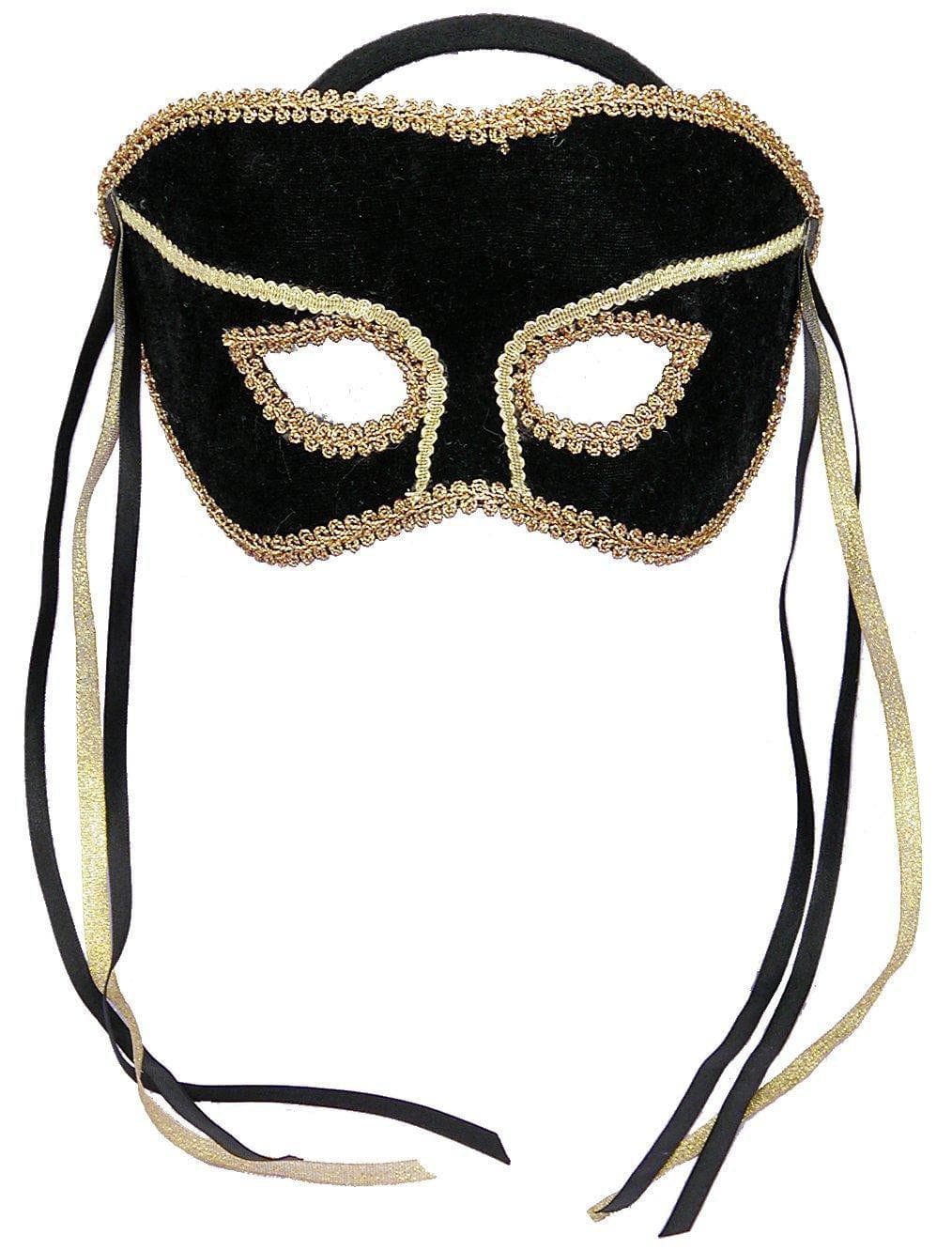 Adult Black and Gold Eye Mask - costumes.com