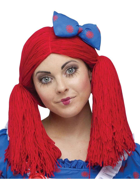 Adult Red Yarn Rag Doll Wig