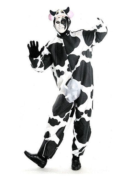 Adult Black and White Comical Cow Costume