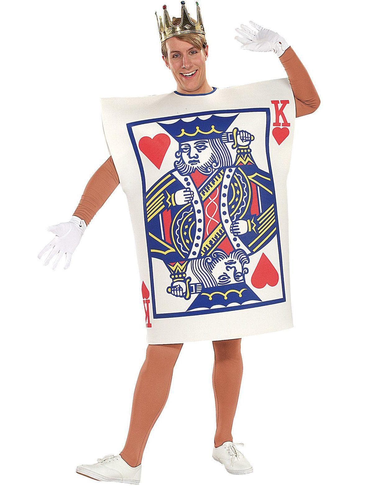 Adult King of Hearts Playing Card Costume and Crown - costumes.com