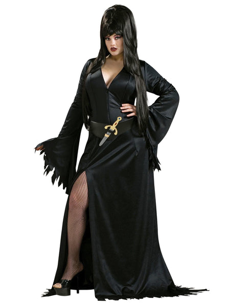 Adult Plus Size Elvira Mistress of the Dark Costume