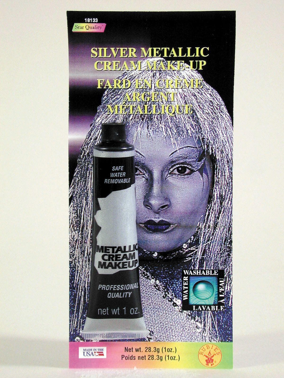 Adult Silver Metallic Cream Makeup - costumes.com
