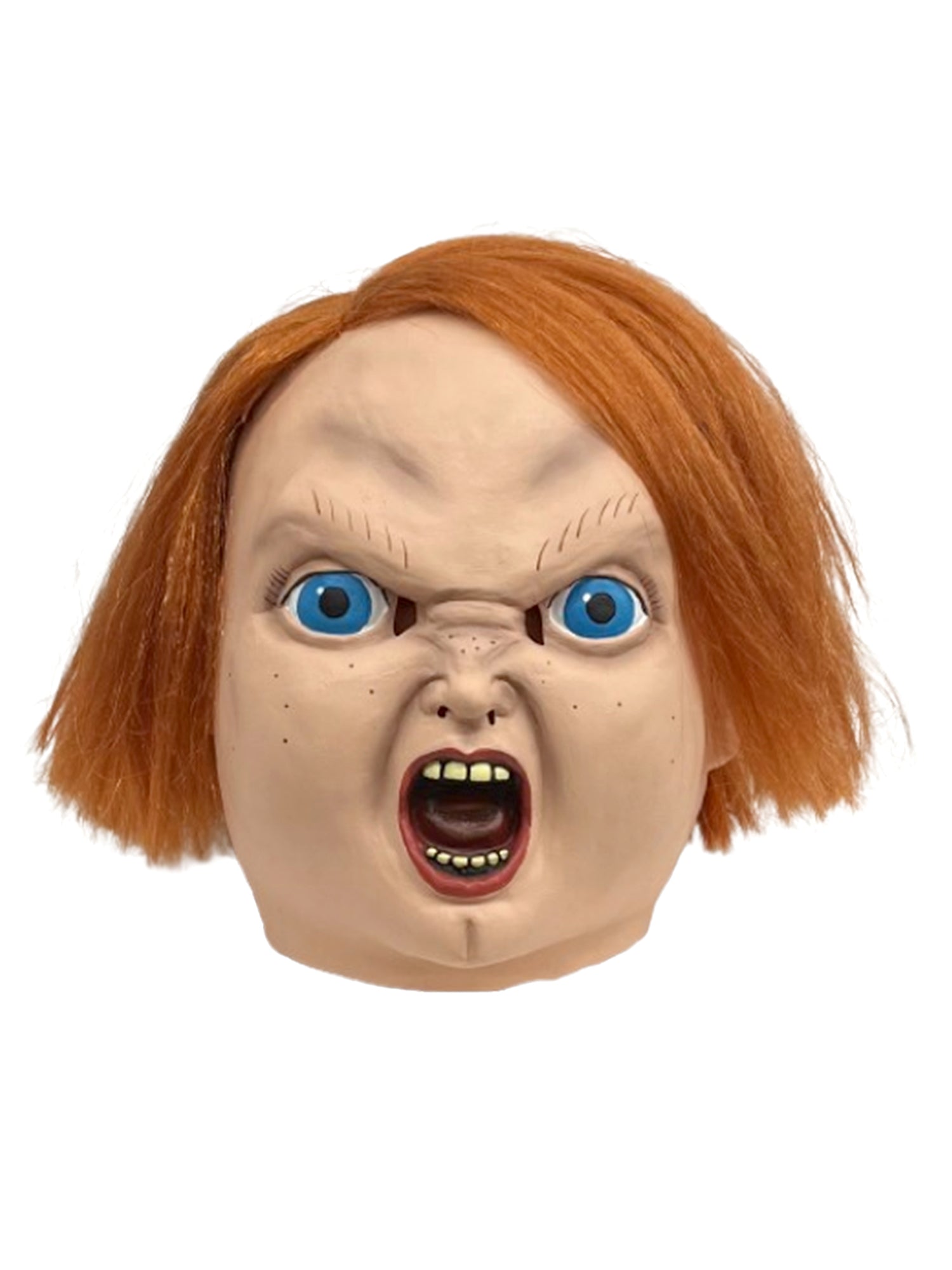 Men's Child's Play 2 Chucky Overhead Latex Mask with Hair - costumes.com