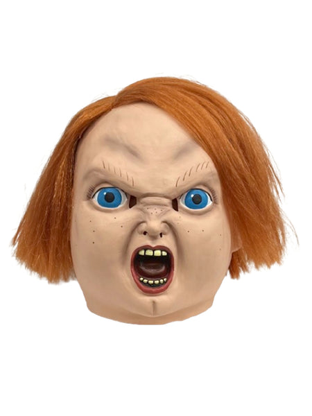 Men's Child's Play 2 Chucky Overhead Latex Mask with Hair