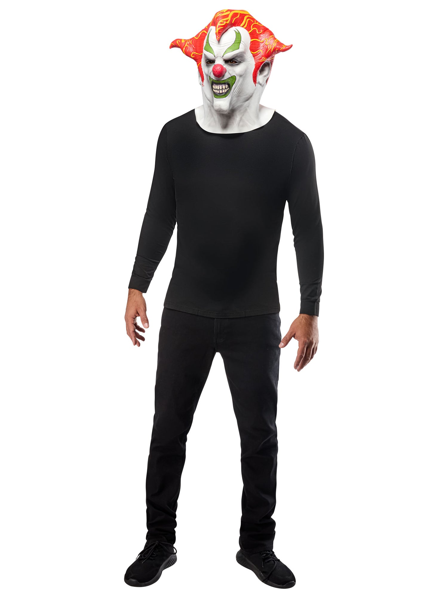 Men's Halloween Horror Nights Jack the Clown Overhead Latex Mask - costumes.com