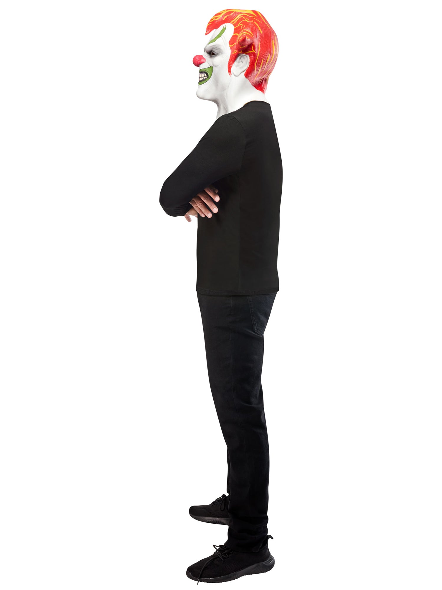 Men's Halloween Horror Nights Jack the Clown Overhead Latex Mask - costumes.com