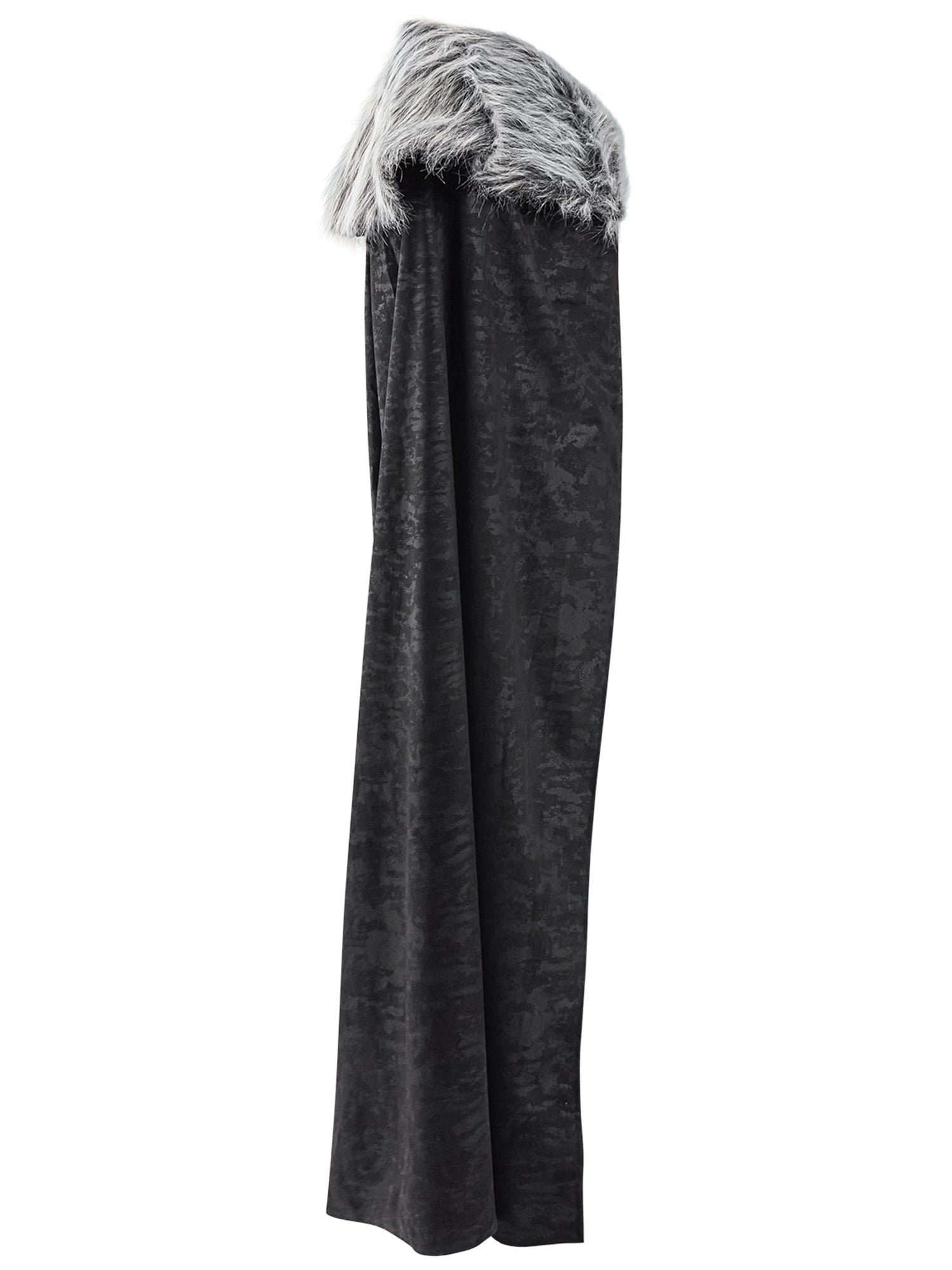 Adult Black Full Length Cape with Faux Fur Collar - costumes.com