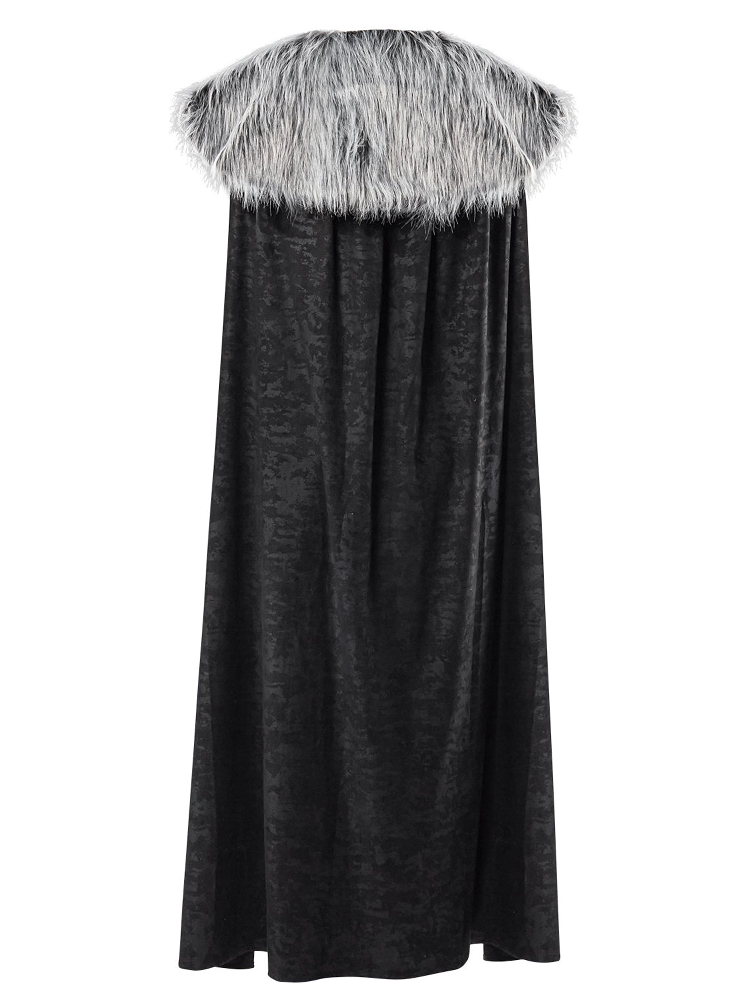 Adult Black Full Length Cape with Faux Fur Collar - costumes.com