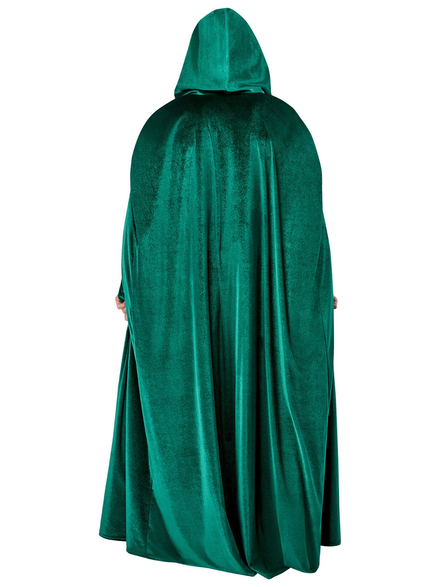Adult Green Full Length Hooded Renaissance Cloak - costumes.com