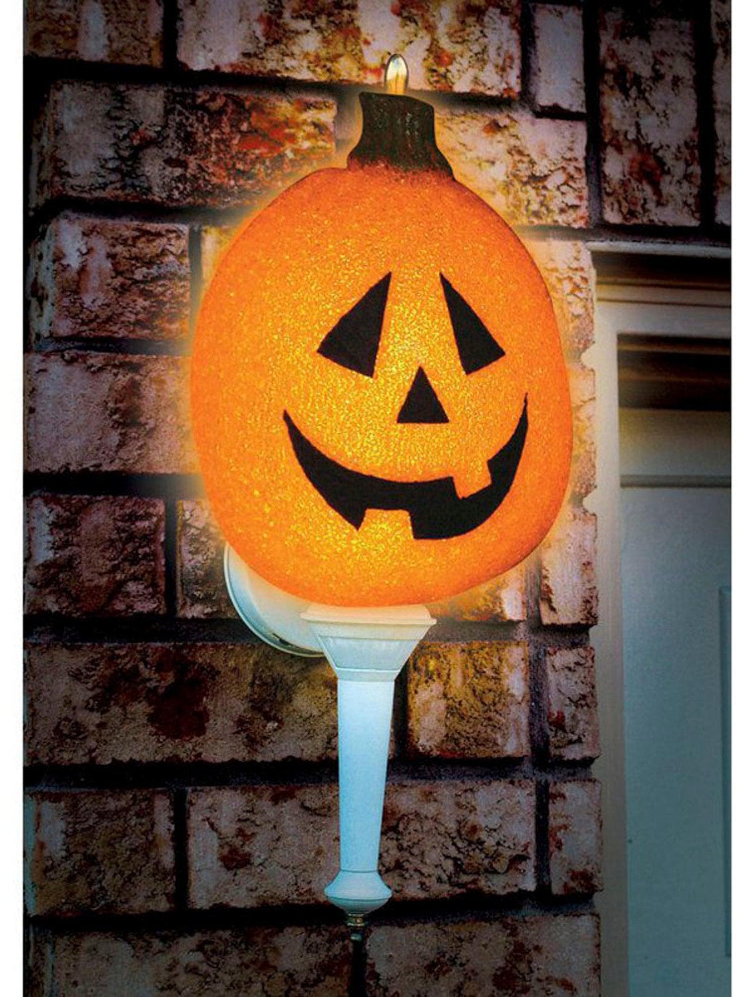 12.25-inch Sparkling Pumpkin Porch Light Cover - costumes.com
