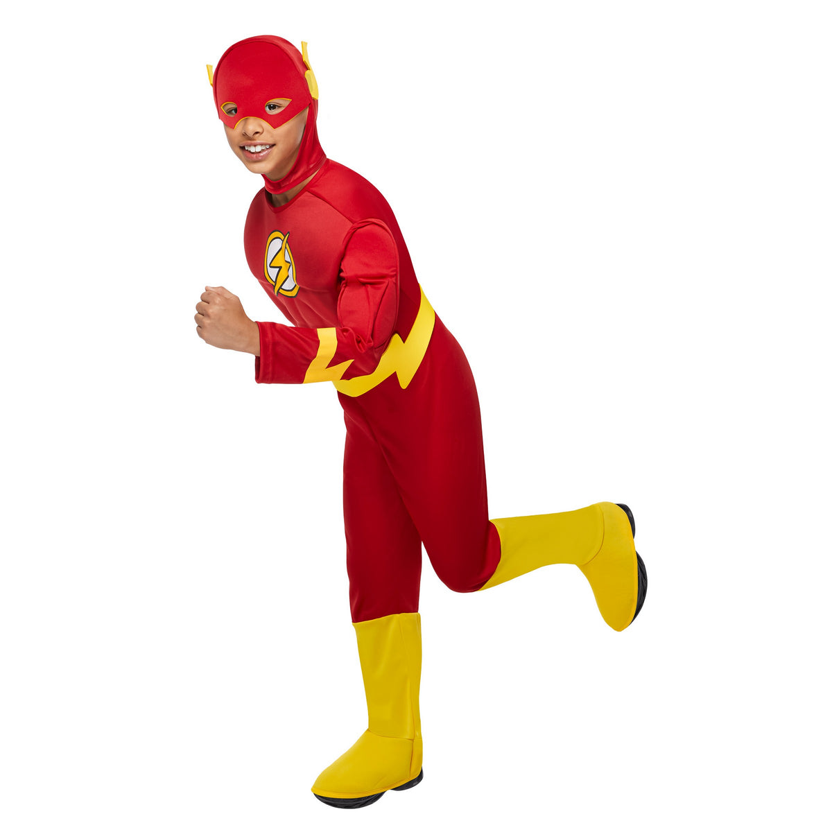 Kids' Justice League Flash Deluxe Muscle Chest Costume - costumes.com