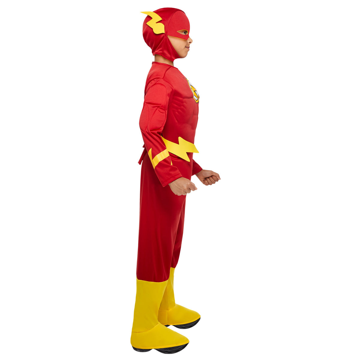 Kids' Justice League Flash Deluxe Muscle Chest Costume - costumes.com