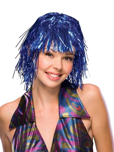 Adult Blue Tinsel Wig