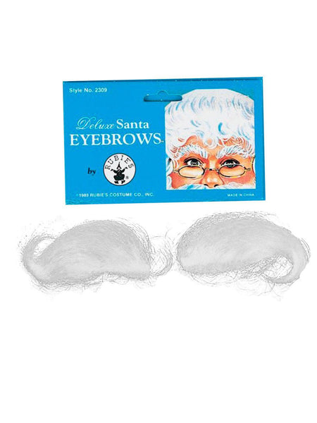 Adult White Santa Eyebrows - Deluxe