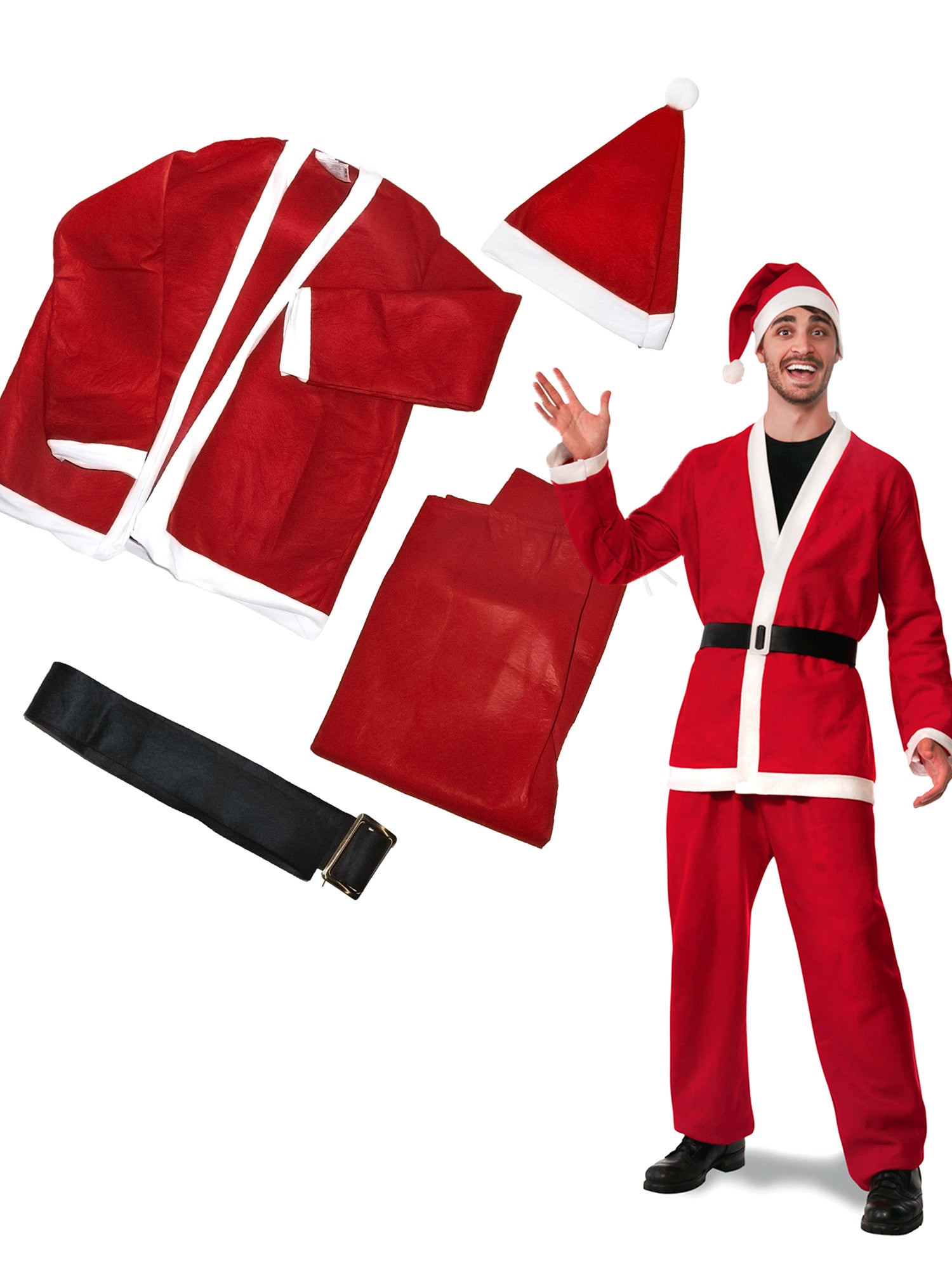 Adult Felt Santa Suit Costume - costumes.com