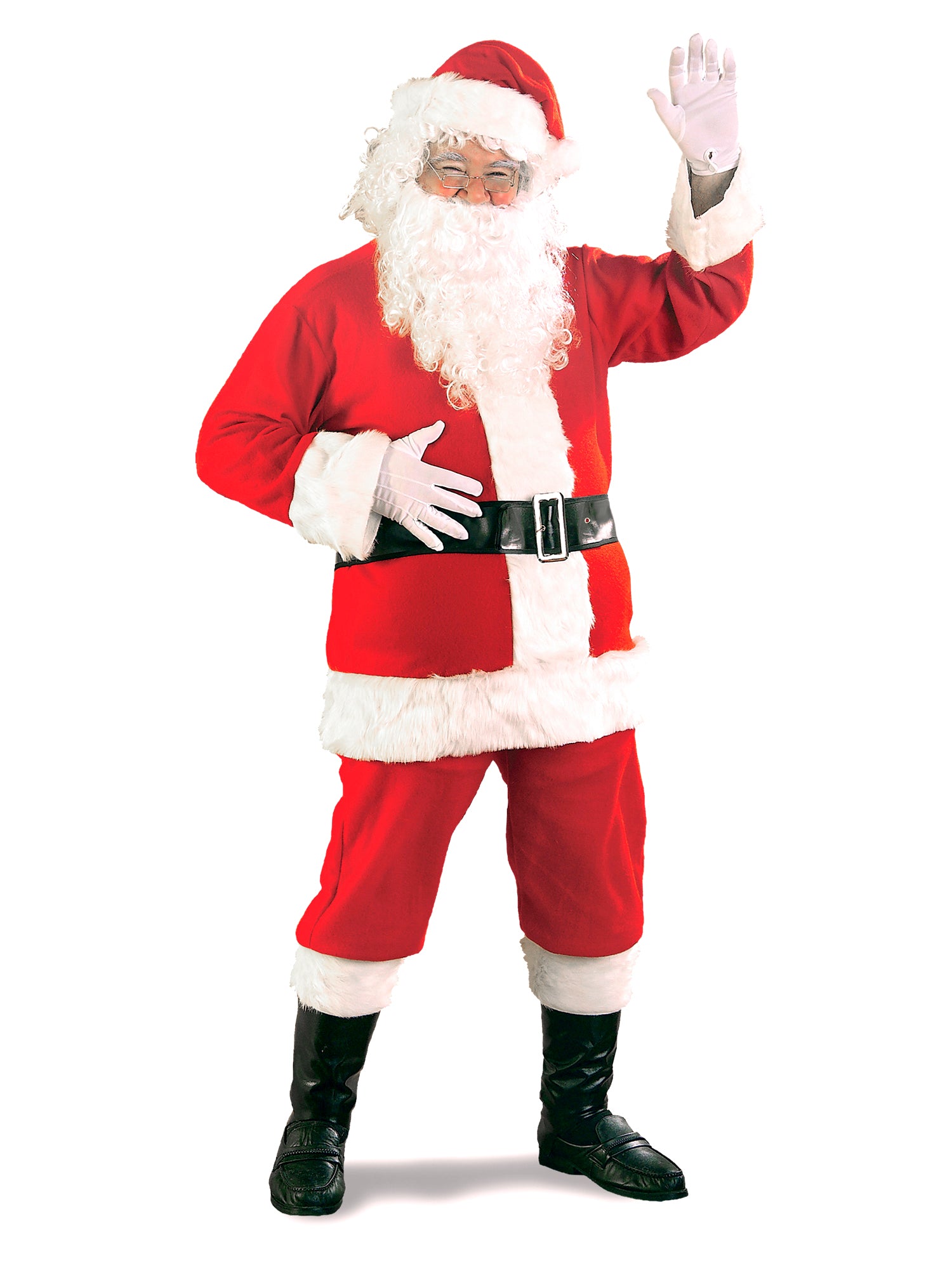 Men's Big and Tall Flannel Santa Suit Costume - costumes.com