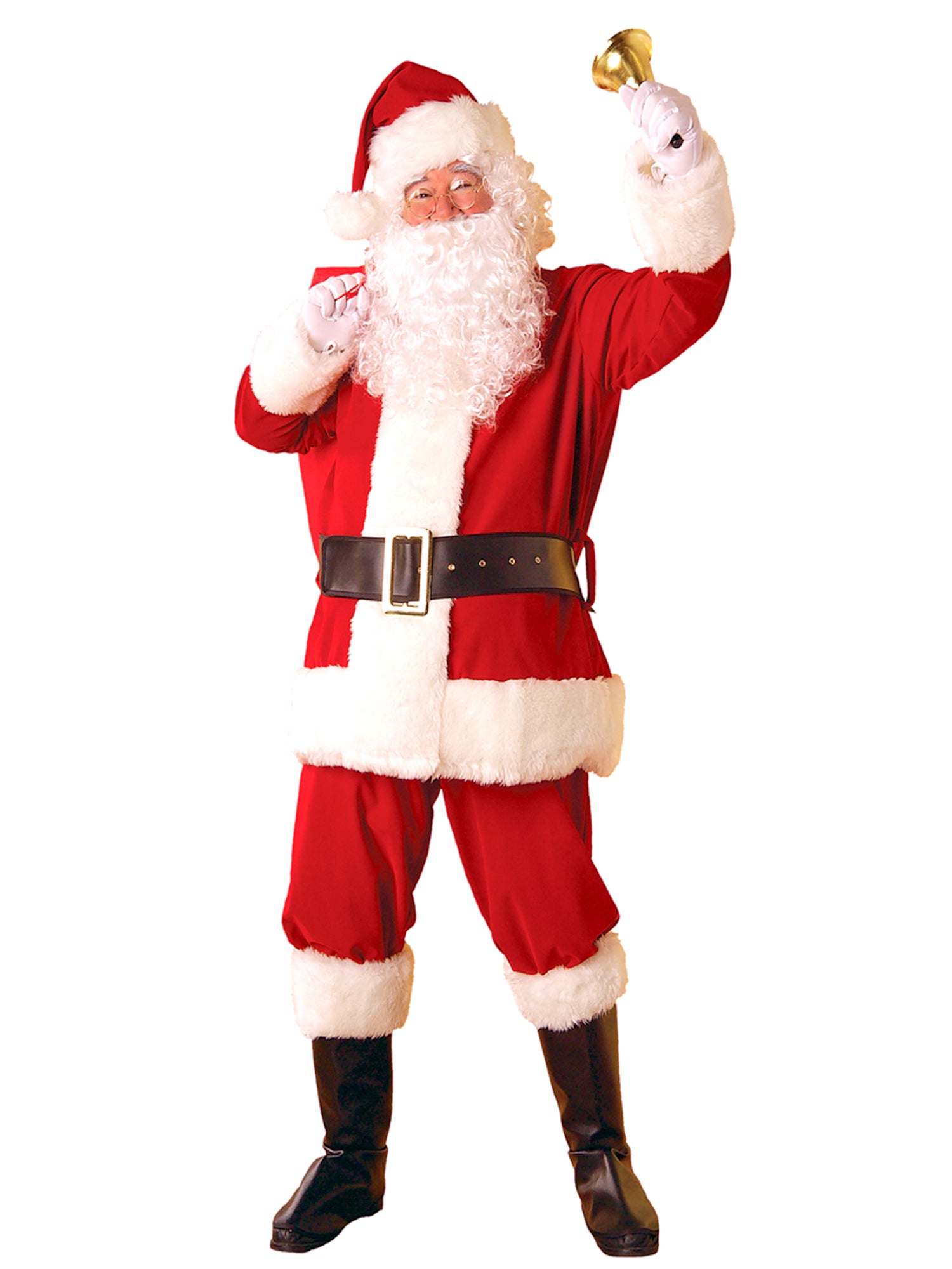 Men's Big and Tall Velvety Santa Suit Costume - Deluxe - costumes.com