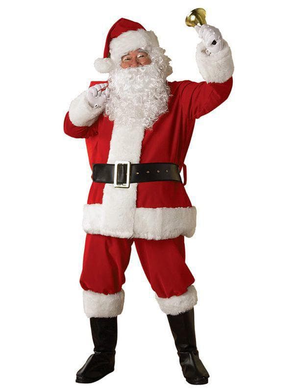 Adult X-Large Regal Plush Santa Suit Costume - costumes.com
