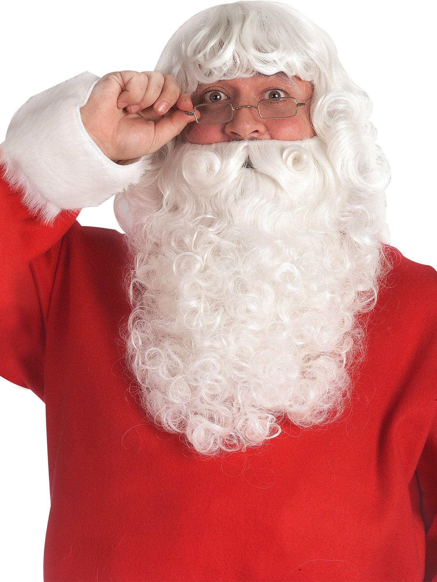 Men's White Santa Beard and Wig Set - Professional - costumes.com