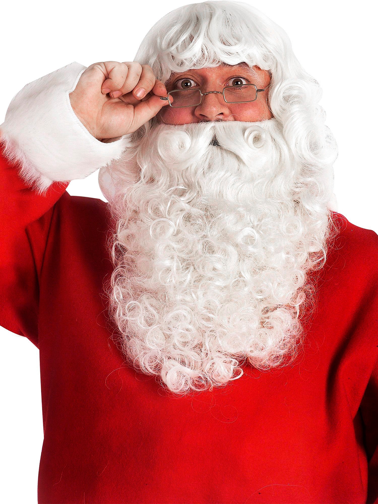 Men's White Santa Beard and Wig Set - Professional - costumes.com