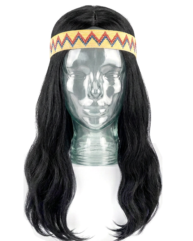 Adult Long Black Hippie Wig - costumes.com