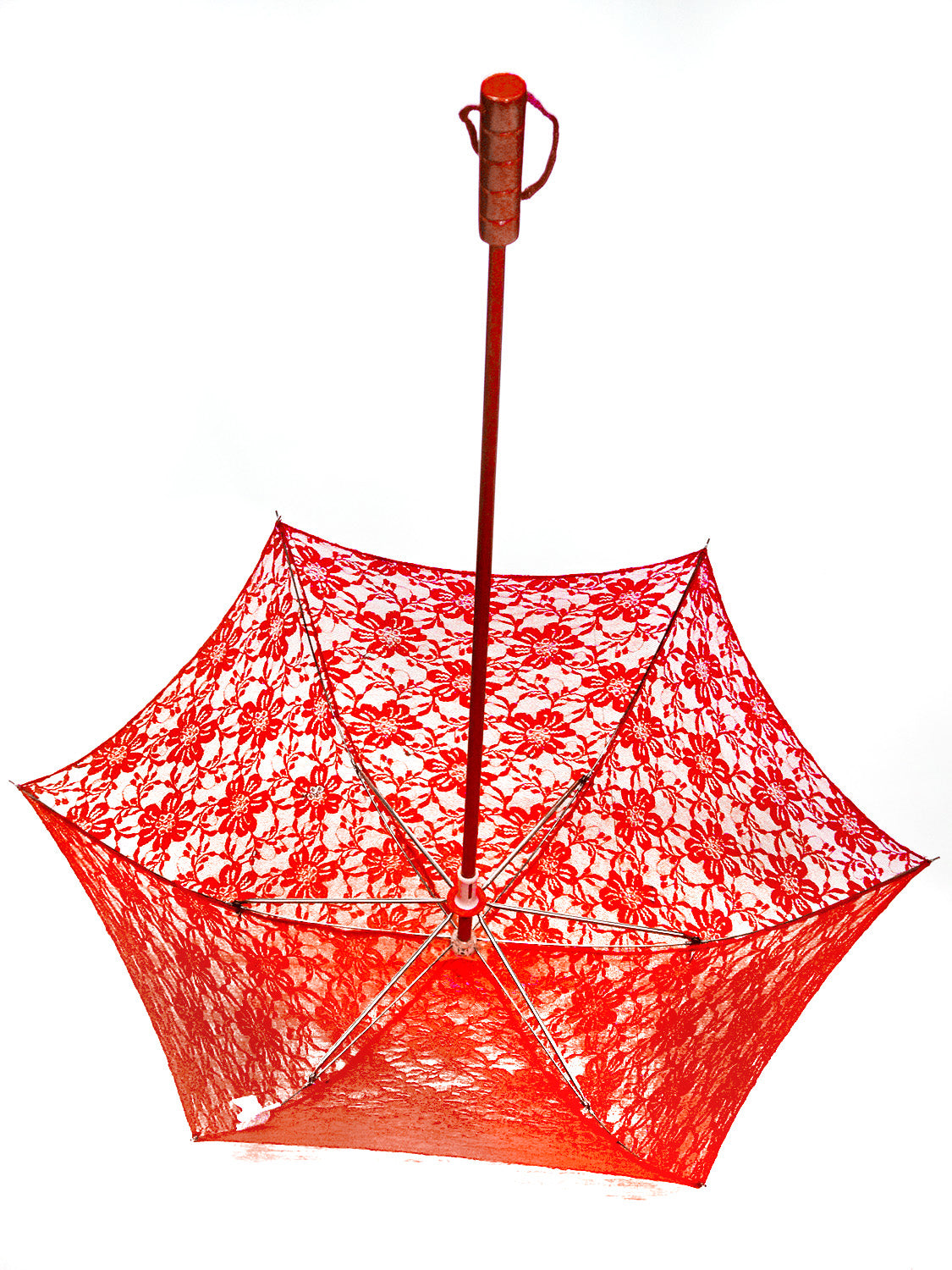 Adult Red Lace Parasol - costumes.com