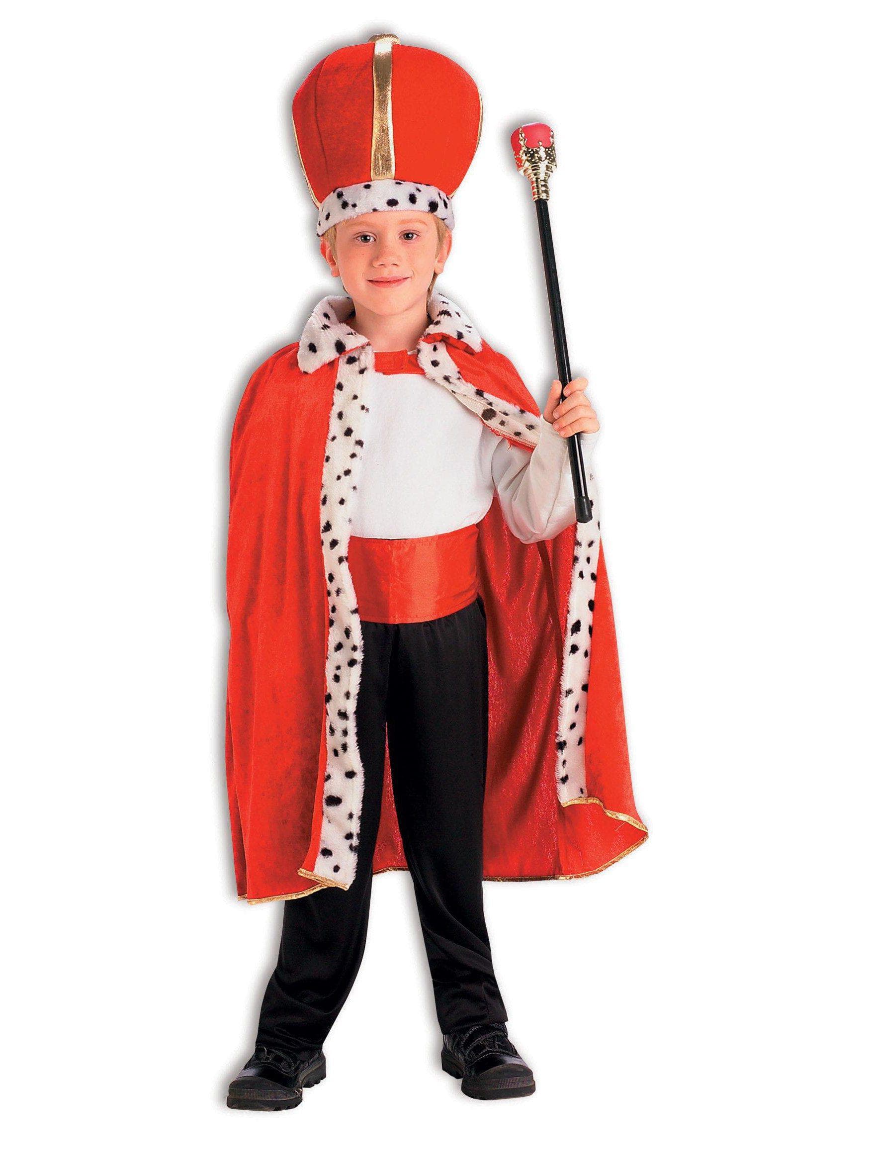 Kids' Royal Red King Cape and Crown - costumes.com