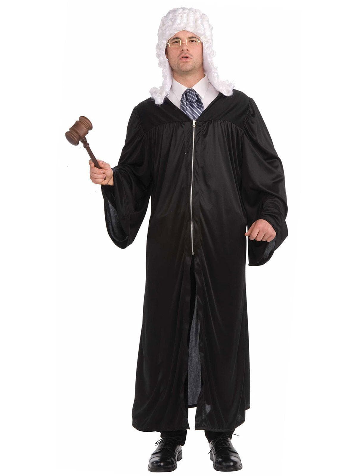 Adult Black Zipper Front Judge Robe - costumes.com