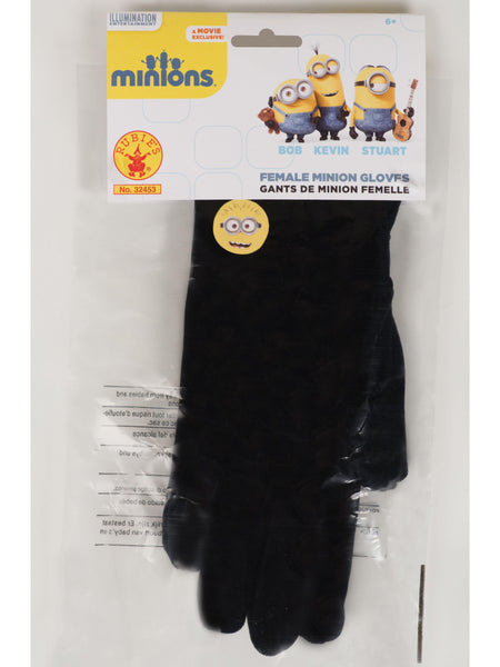 Girls' Black Minion Gloves