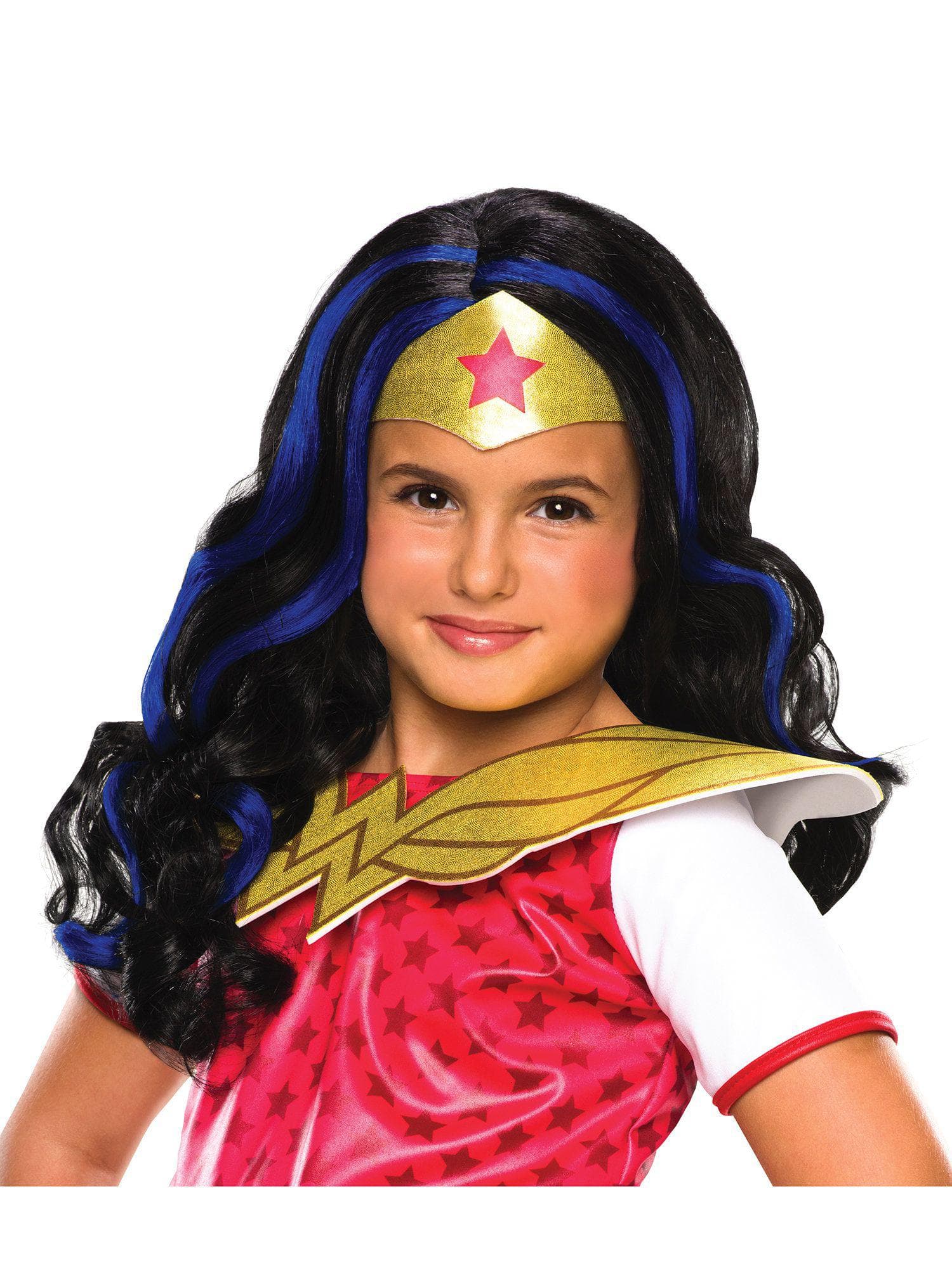 Girls' DC Superhero Girls Wonder Woman Wig - costumes.com